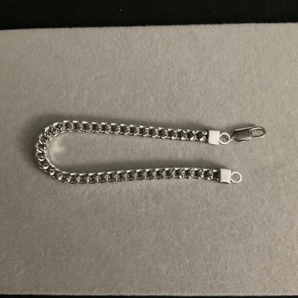 NEW- Solid 5.2mm 925 Silver Rhodium Coated Franco Link 8in Bracelet~ITALY - Picture 8 of 11